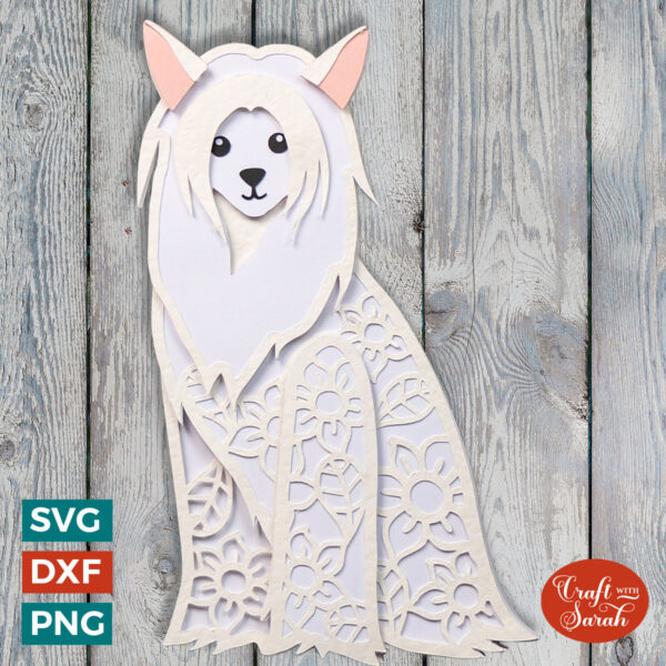 Chinese Crested Powder Puff SVG