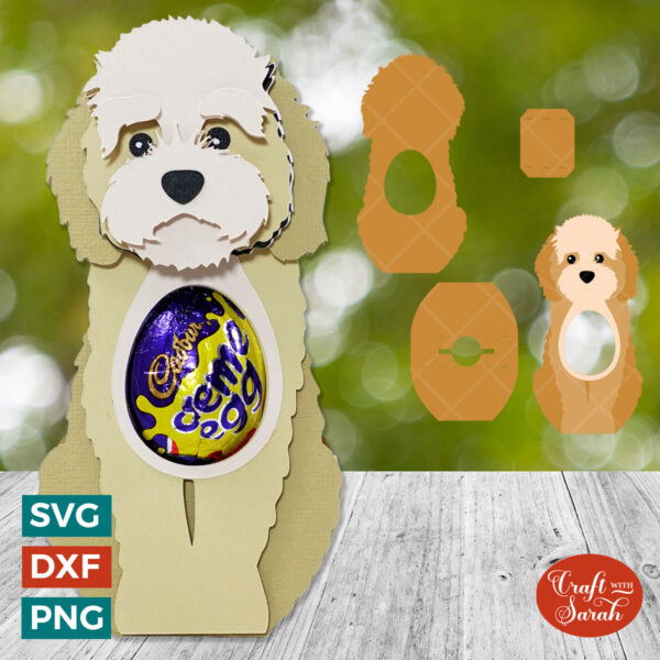 Cockapoo Chocolate Egg Holder SVG