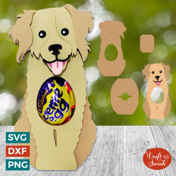 Golden Retriever Egg Holder SVG