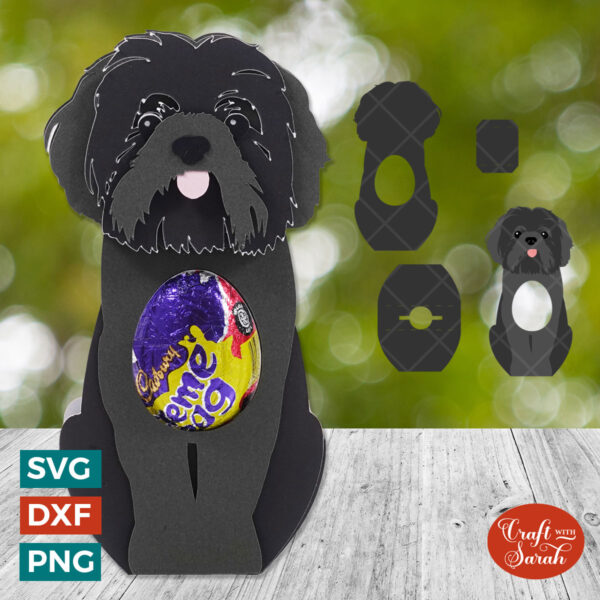 Shih Tzu Chocolate Egg Holder SVG