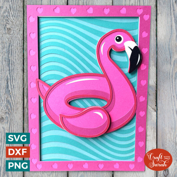 Summer Flamingo Greetings Card