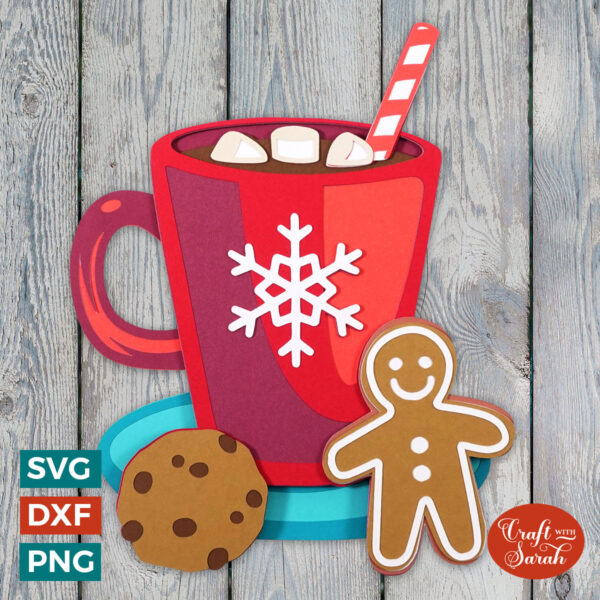 Hot Chocolate with Cookies SVG