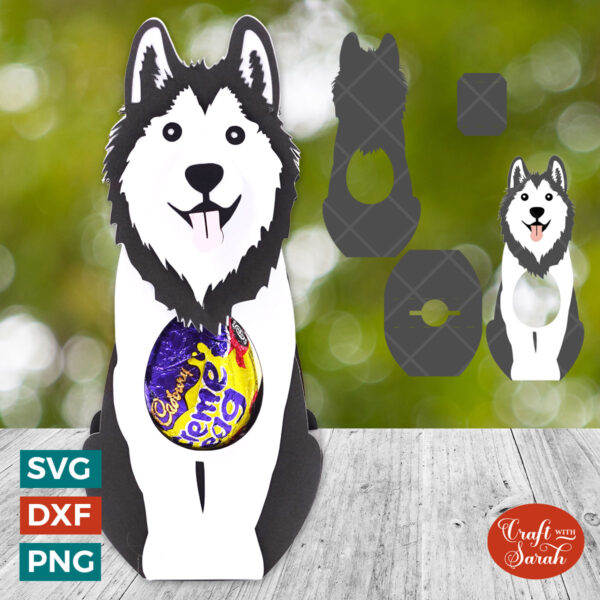 Malamute Egg Holder SVG