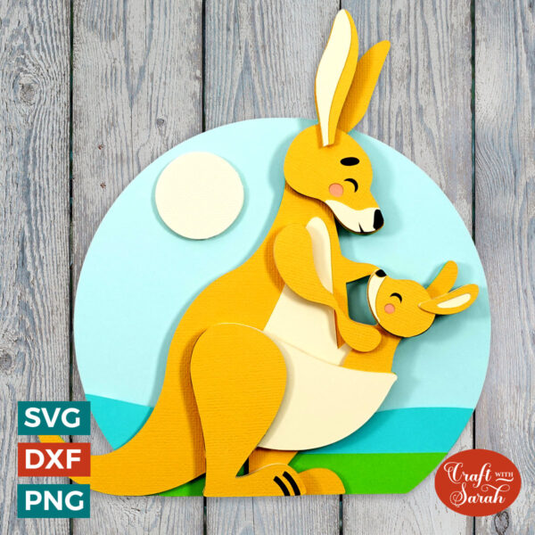 Kangaroo and Joey SVG