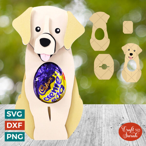 Labrador Chocolate Egg Holder SVG