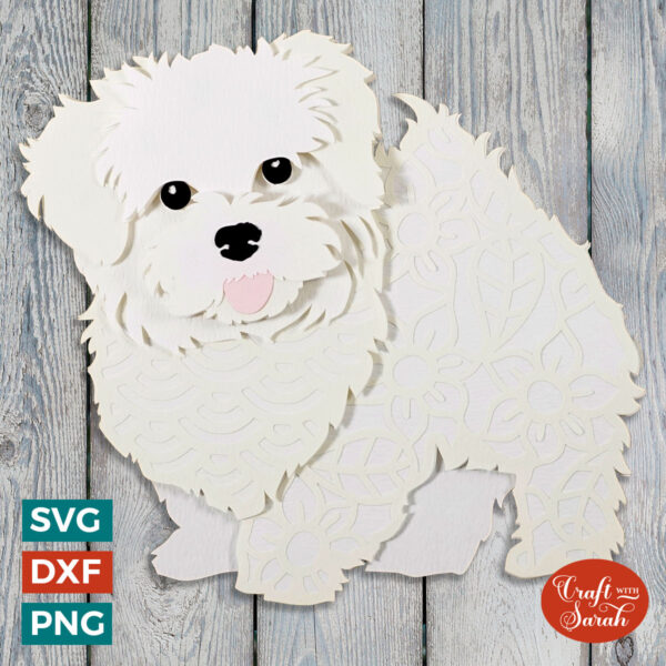 Long Hair Maltese SVG