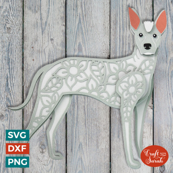 Xoloitzcuintle - Layered Mexican Hairless Dog SVG