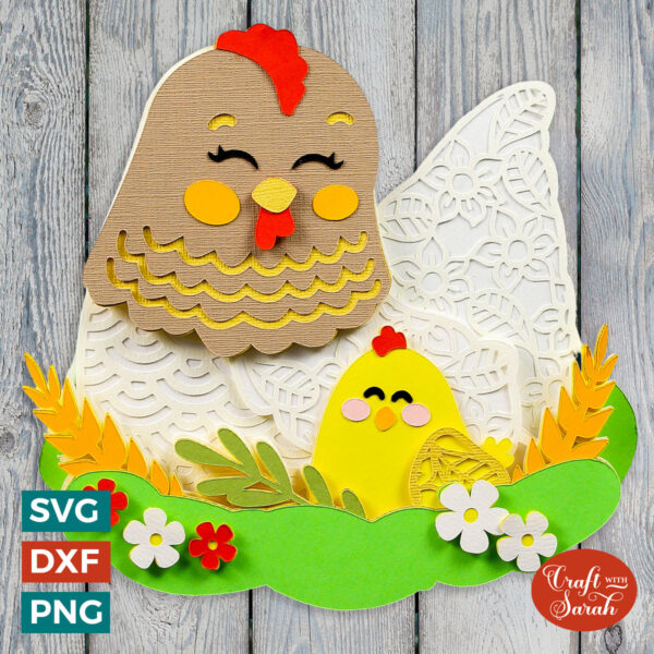 Hen & Chick SVG