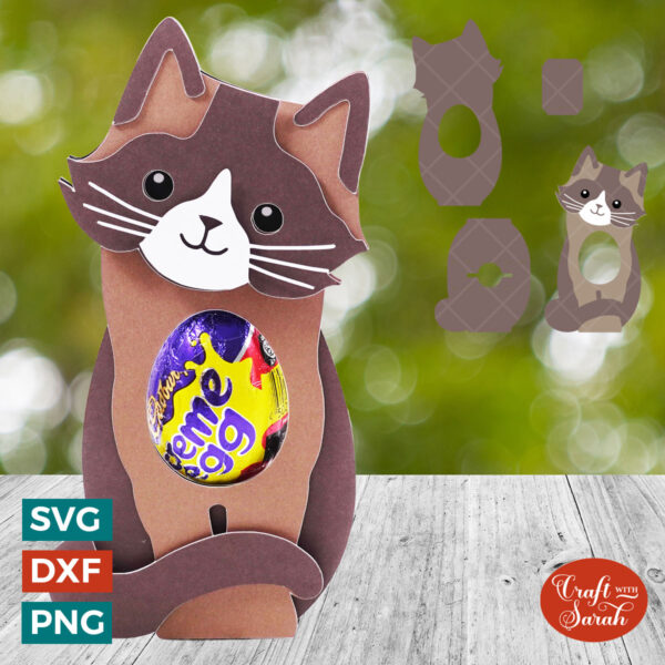 Ragdoll Cat Chocolate Egg Holder SVG