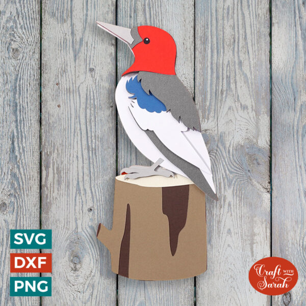 Red Headed Woodpecker SVG