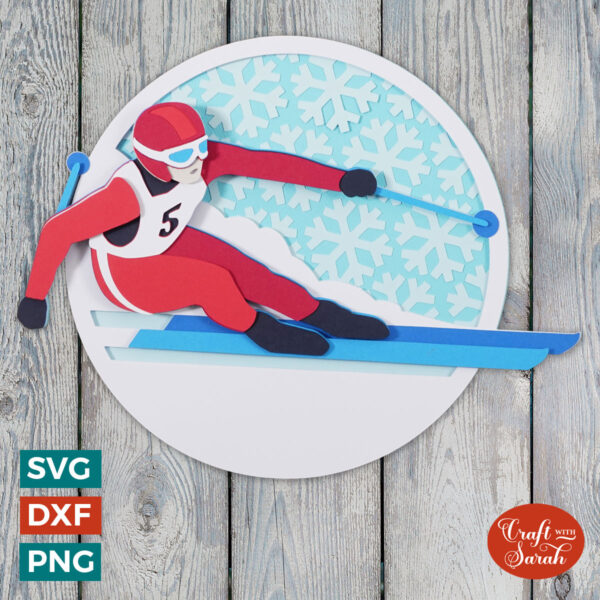 Skiing SVG