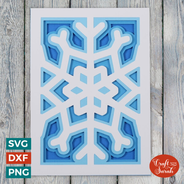 Winter Snowflake Card SVG