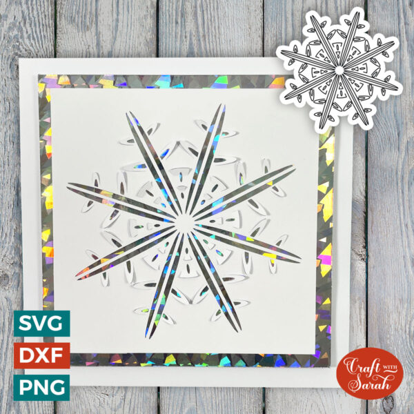 Single Snowflake Bend Out Card