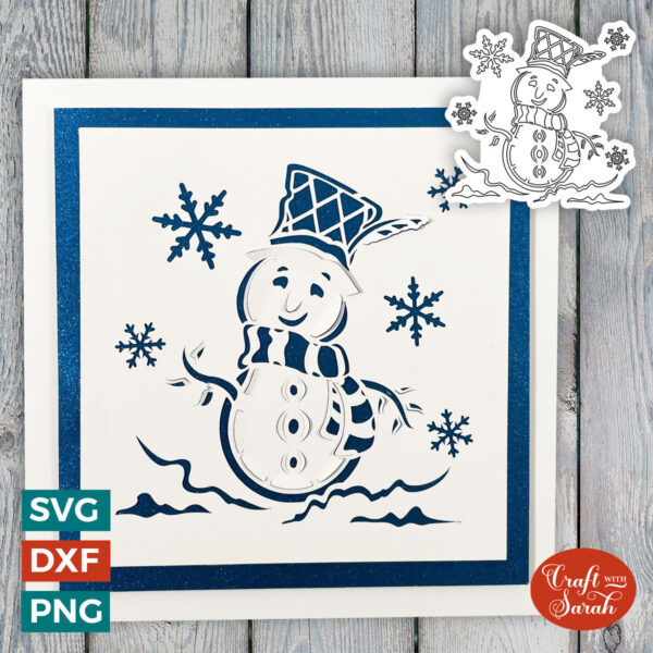 Snowman Bend Out Card