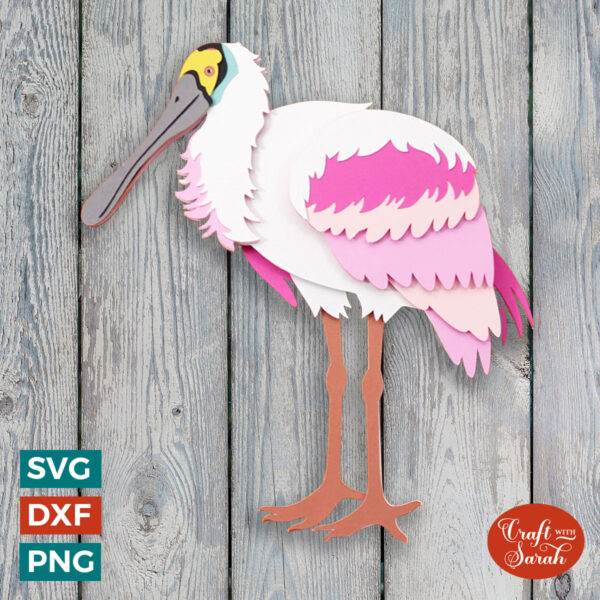 Spoonbill Bird SVG