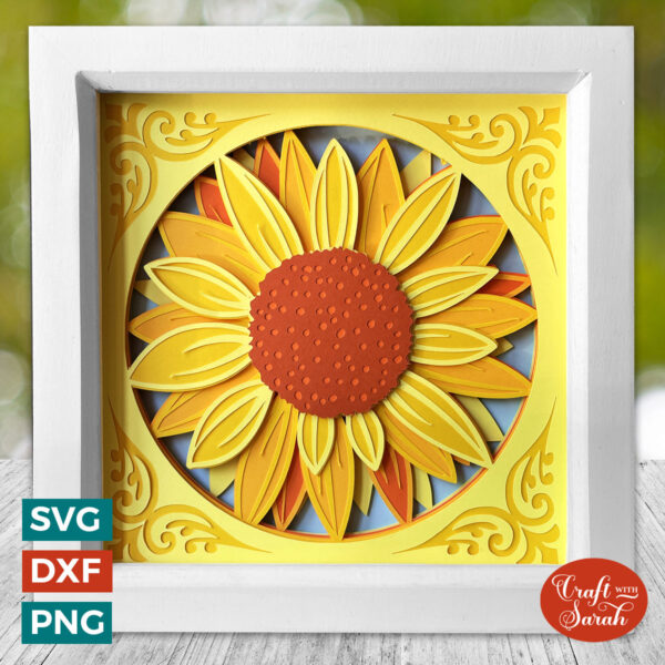 Sunflower Shadow Box