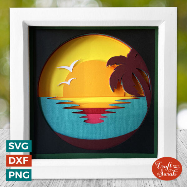 Summer Sunset Shadow Box