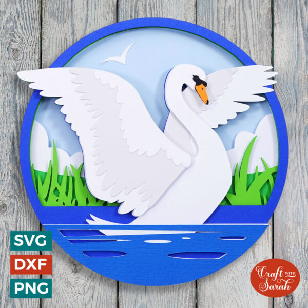 Swan - Flapping Wings SVG