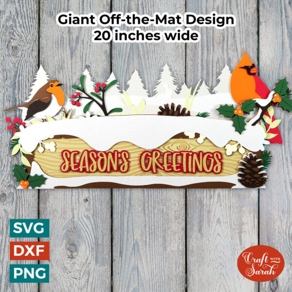 Winter Birds Giant Sign SVG