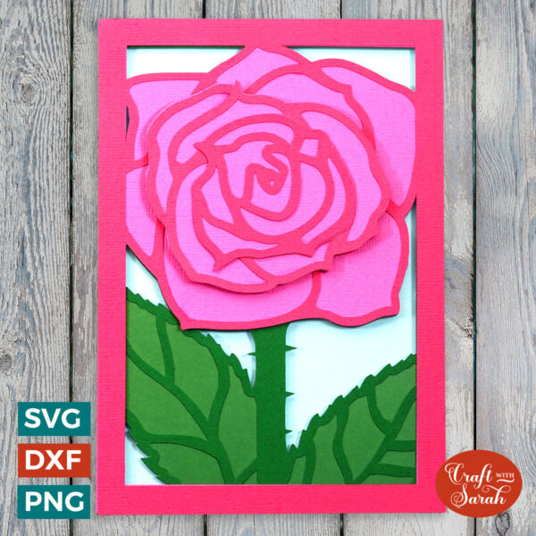 Rose Layered Card