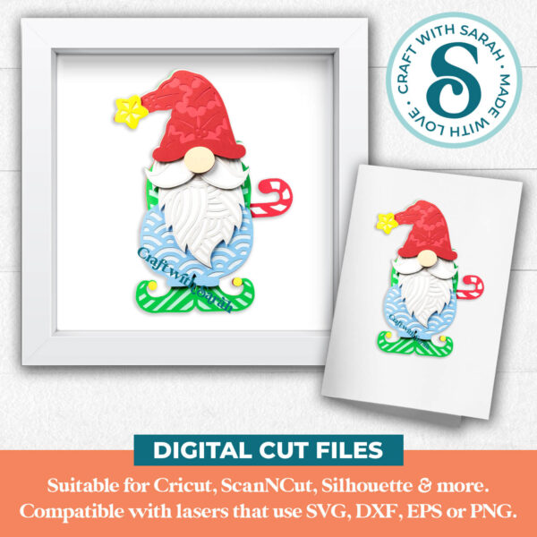 Christmas Gnome SVG - Male - Image 2