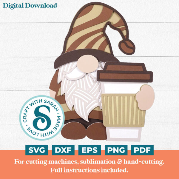 Coffee Gnome SVG - Male