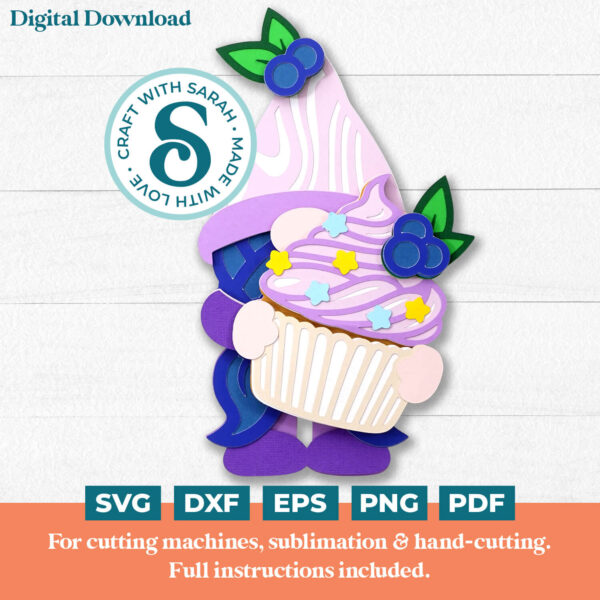 Cupcake Gnome SVG - Female