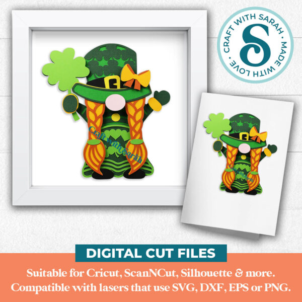 Leprechaun Gnome SVG - Female - Image 2