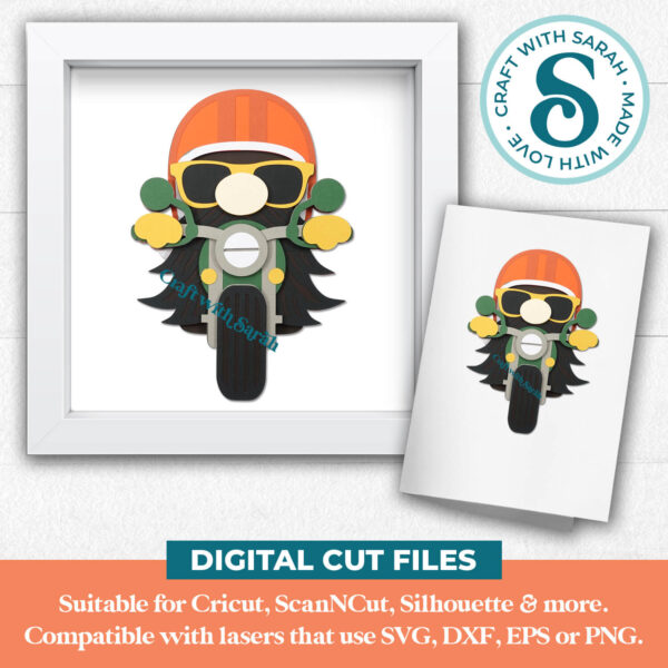 Motorbike Classic Gnome SVG - Male - Image 2