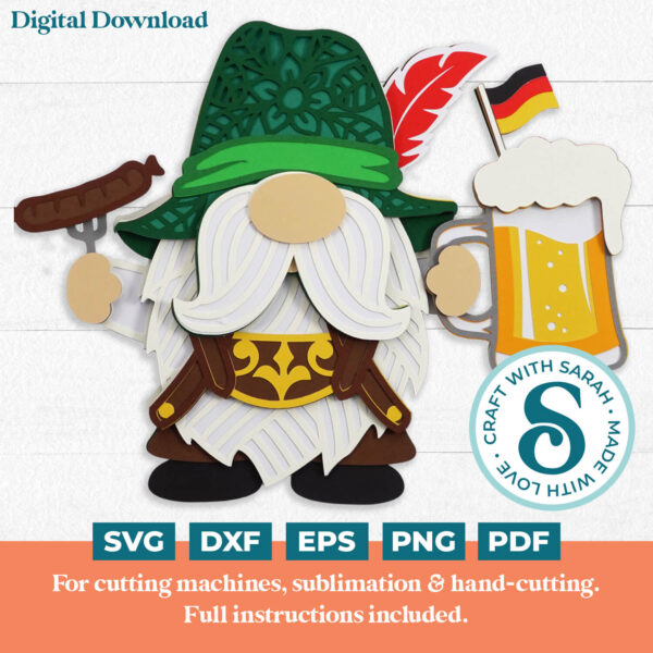 Oktoberfest Gnome SVG - Male