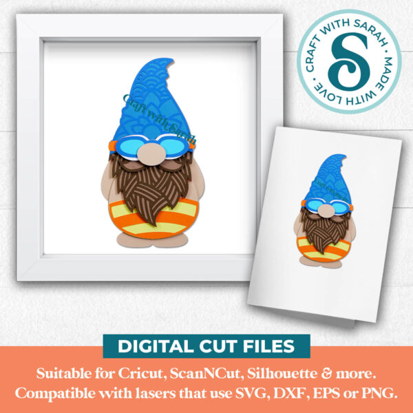 Swimming Costume Gnome SVG - Male - Image 2