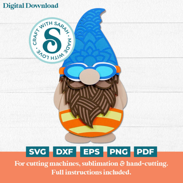 Swimming Costume Gnome SVG - Male