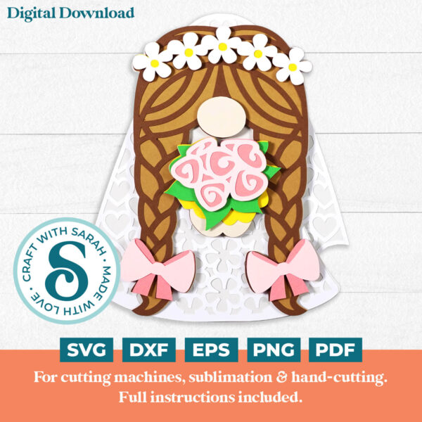 Wedding Gnome SVG - Female