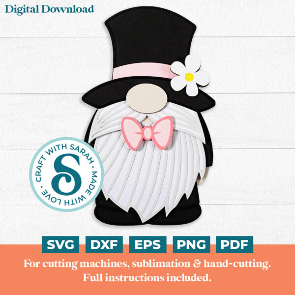 Wedding Gnome SVG - Male