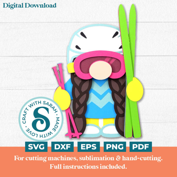 Winter Sports Gnome SVG - Female