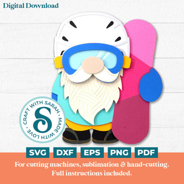 Winter Sports Gnome SVG - Male