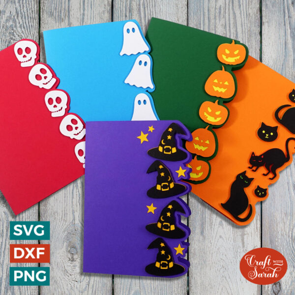 Halloween Side Edge Cards (5 Designs)