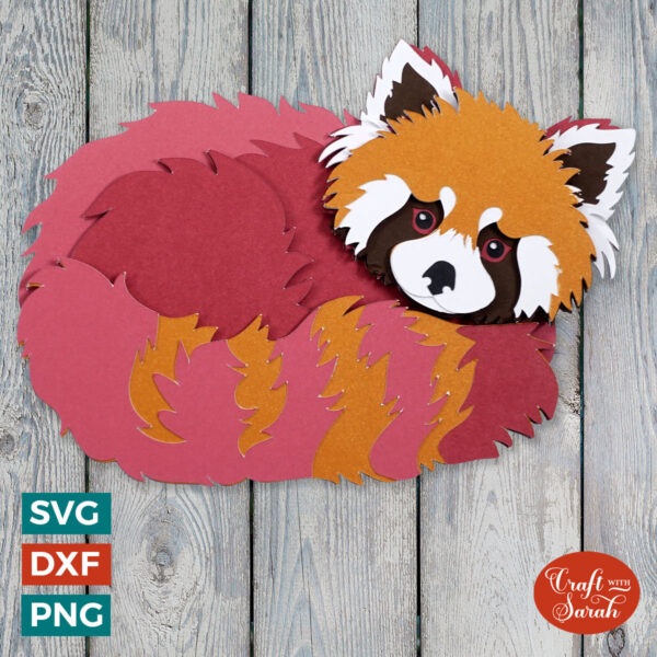 Red Panda - Curled Up SVG