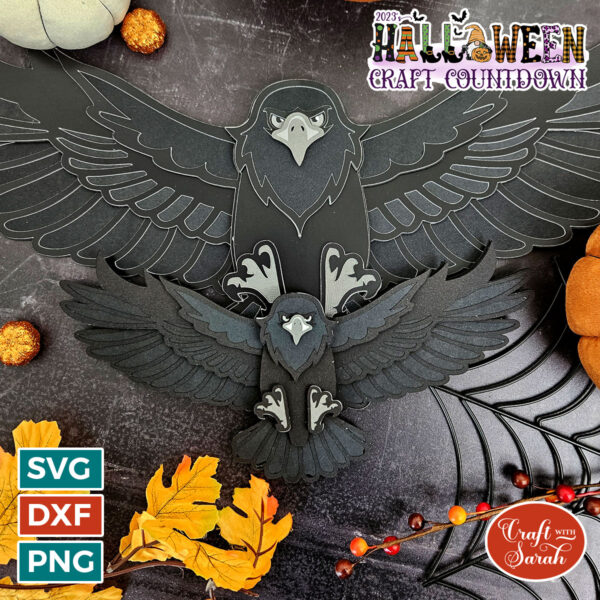 Raven in Flight SVG (Including Giant Version)