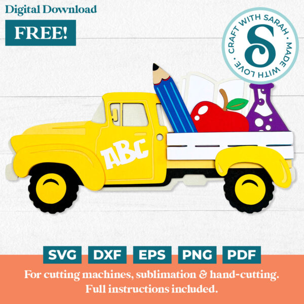 Back to School Truck SVG