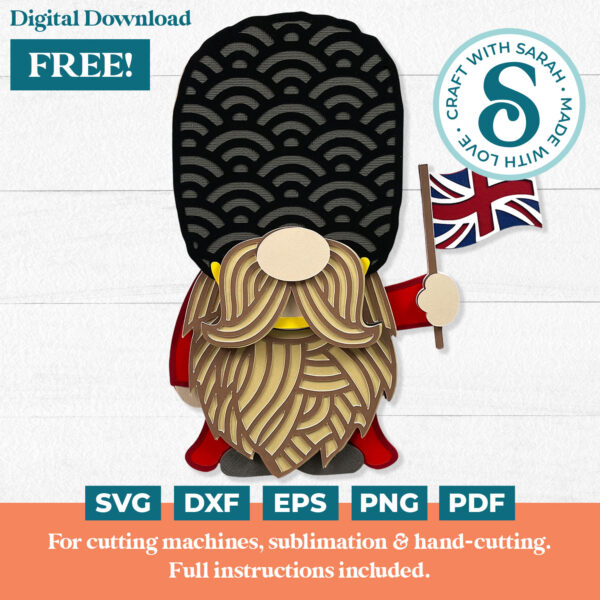 Jubilee Gnome (Beefeater) SVG - Male