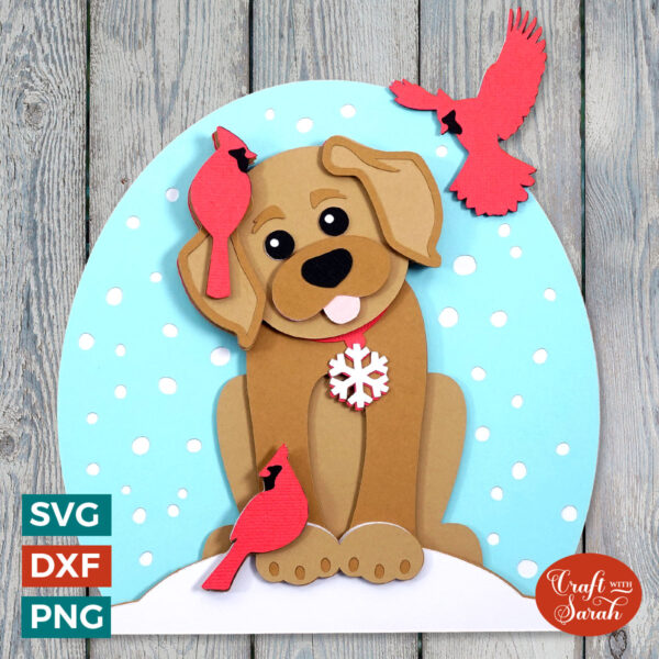 Cardinal Dog SVG