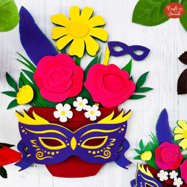 Mardi Gras Flower Pot - Image 4