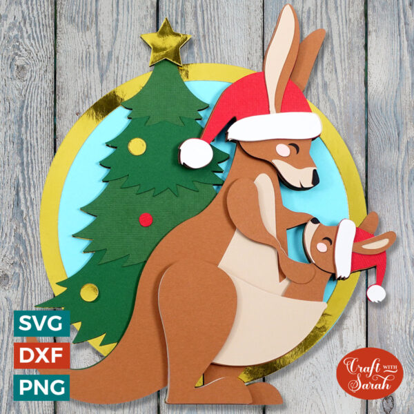 Christmas Kangaroos SVG