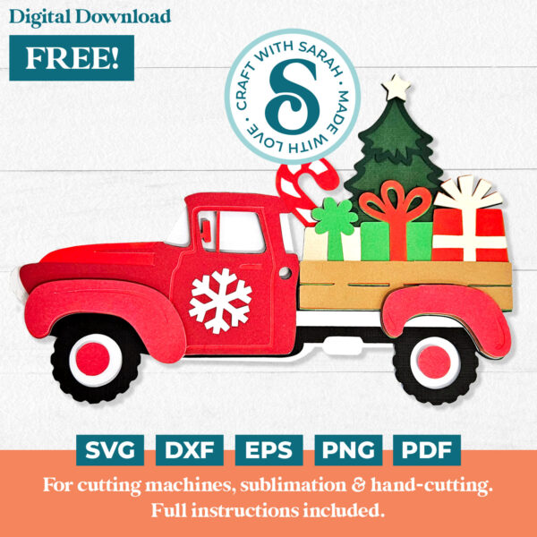 Christmas Truck SVG with Gifts