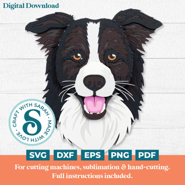 Collie Portrait SVG