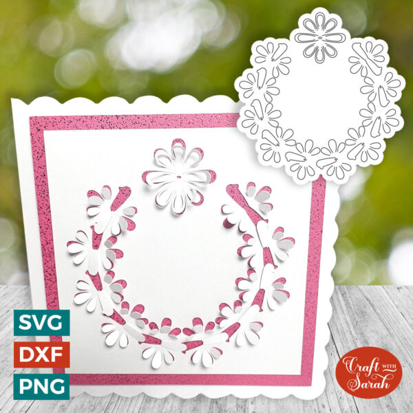 Flower Circle Cut & Tuck Card