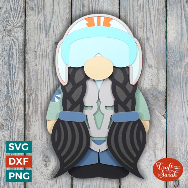 Airforce Pilot Gnome SVG - Female