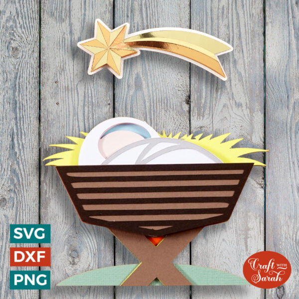 Baby & Star Nativity SVG