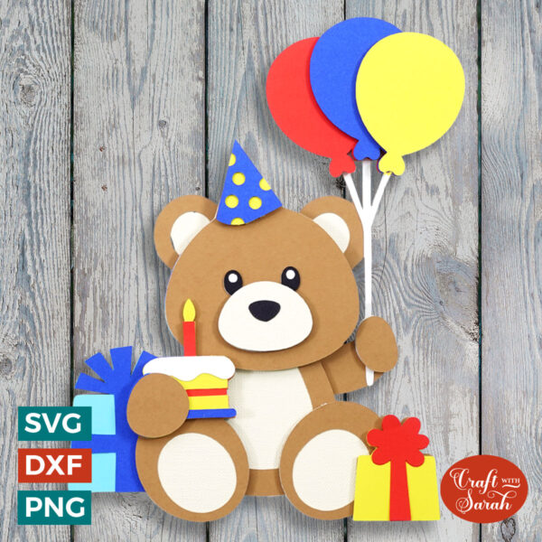 Birthday Teddy SVG - Male